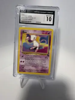 2000 Pokemon Black Star League Promo #8 Mew – CGC 10 GEM MINT - Image 1