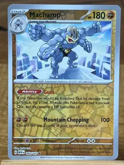 Pokemon TCG Machamp 068/165 Scarlet & Violet 151 Reverse Holo Rare - Image 1
