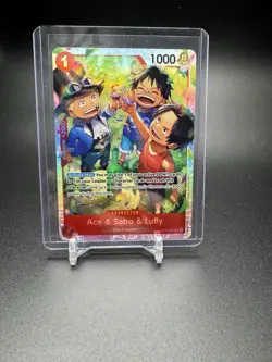 One Piece Ace & Sabo & Luffy OP13-007 Carrying On His Will English - Image 1