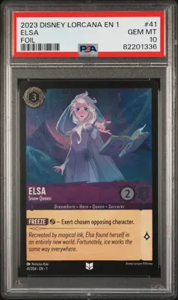 Elsa #41 Foil 2023 Disney Lorcana The First Chapter PSA 10 Gem Mint 2a - Image 1