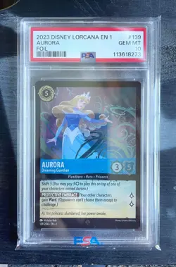 Disney LORCANA EN 1 (The First Chapter) - AURORA (Foil) #139 - PSA GEM MT 10 - Image 1
