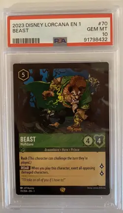BEAST WOLFSBANE The First Chapter DISNEY LORCANA LEGENDARY Gem Mint PSA 10 - Image 1