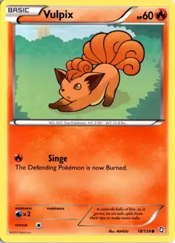 Vulpix 18/124 Dragons Exalted Pokemon Card TCG - Image 1