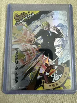 Black Leg Sanji One Piece Anime Manga Ultra Rare Mint Holo Foil Trading Card CCG - Image 1