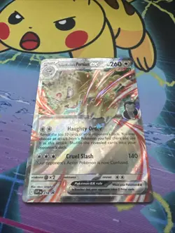 Pokemon TCG Team Rockets Persian EX SVP 218 Promo Card Destined Rivals - Image 1