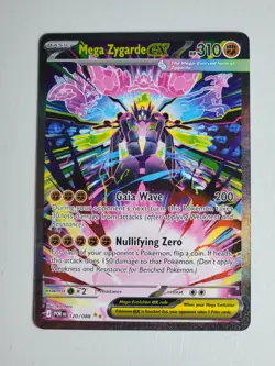 Pokemon TCG Mega Zygarde EX Holo Mega Evolution EX Card 120/088 Rare Full Art NM - Image 1
