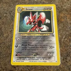 Scizor Black Star Promo #33 WOTC 1999 LP+/NM-Non Holo Card - Image 1