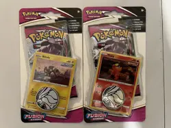 Pokemon TCG FUSION STRIKE BLITZLE & TEPIG Checklane Sealed Booster Packs Both - Image 1
