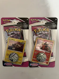 Pokemon TCG FUSION STRIKE BLITZLE & TEPIG Checklane Sealed Booster Packs Both - Image 2