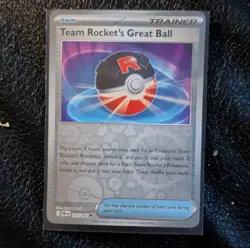 Pokemon TCG Team Rocket's Great Ball 175/182 Sv10 Uncommon Reverse Holo Trainer… - Image 1