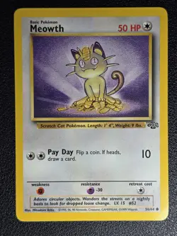 Meowth Pokemon Jungle #56/64 - LP - Image 1