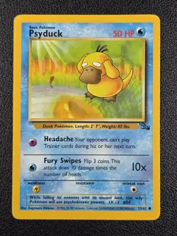 Psyduck Pokemon Fossil #53/62 - LP - Image 1