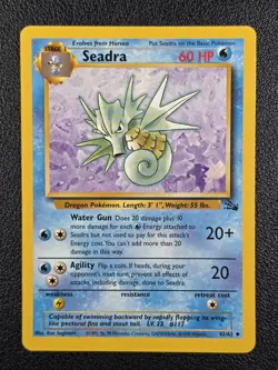 Seadra Pokemon Fossil #42/62 Uncommon - LP - Image 1