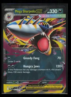 Mega Sharpedo ex 061/094 Pokemon Phantasmal Flames Double Rare Near Mint - Image 1