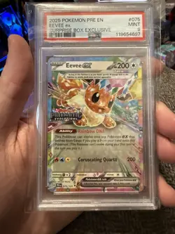 Eevee Ex Surprise Box Exclusive Pokemon Prismatic Evolutions 075/131 PSA 9 #075 - Image 1