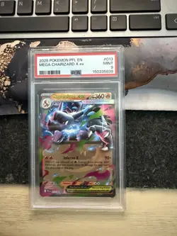 Pokemon Mega Charizard X EX 013/094 Phantasmal Flames Holo PSA 9 360 HP 90x ATK - Image 1