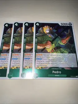 One Piece Card Game Pedro OP08-030 English X4 Playset TCG CCG - Image 4