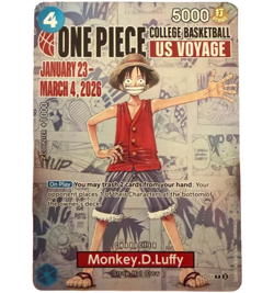 ONE PIECE Monkey.D.Luffy College Basketball US Voyage Promo SEALED🏀 - Image 1
