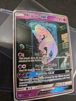 Pokemon Mewtwo GX Shining Legends Card 78/73 Full Art Shiny Holo Secret Rare - Image 1