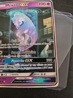 Pokemon Mewtwo GX Shining Legends Card 78/73 Full Art Shiny Holo Secret Rare - Image 4