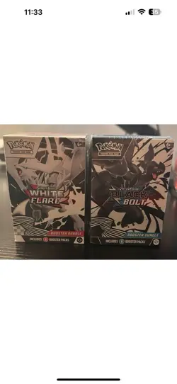 Pokemon Black Bolt and White Flare Booster Bundle Set of 2 Sealed New - Image 2