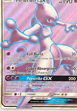 Mewtwo GX 72/73 Shining Legends Ultra Rare Full Art NM 2017 Pokemon Card (Har) - Image 4