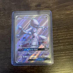 Pokemon Mewtwo GX Full Art Shining Legends Card 72/73 Near Mint Condition - Image 1