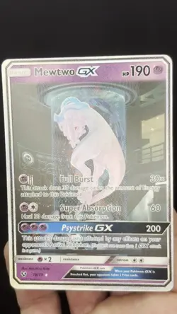 Mewtwo GX Shining Legends 78/73 Holo Secret Rare LP Pokemon Card - Image 2