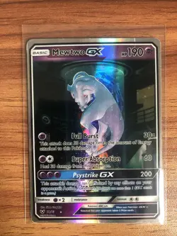 Mewtwo GX 78/73 Holographic Pokemon Card. Shining Legends Set. Secret Rare - Image 1