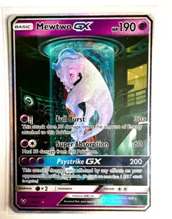 Mewtwo GX 78/73 Holographic Pokemon Card. Shining Legends Set. Secret Rare - Image 1
