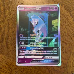 Pokemon Mewtwo GX TCG Shining Legends Holo Card 78/73 Secret Rare - Image 1