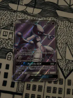 Pokemon Mewtwo GX TCG Full Art Rare Card 72/73 Sun Moon Shining Legends - Image 2