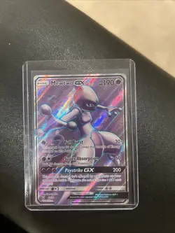 Pokemon Mewtwo GX Full Art Holo TCG Card Shining Legends 72/73 - Image 1
