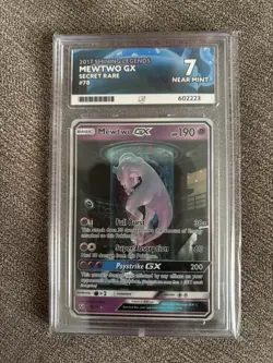 Pokemon Mewtwo GX TCG Shining Legends Holo Card 78/73 PSA7 - Image 1