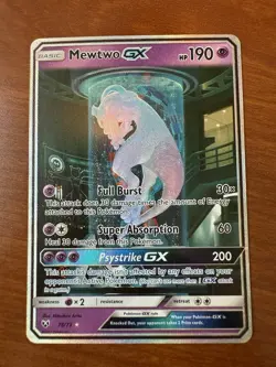 Pokemon Mewtwo GX Full Art Holo TCG Card Shining Legends 78/73 2017 - Image 1