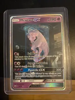 Pokemon Mewtwo GX 2017 Full Art Secret Rare Card 78/73 Shining Legends - Image 1