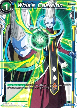 Dragon Ball Super Card BT1-055 C Whis's Coercion (Alternate Art) Near Mint - Image 1