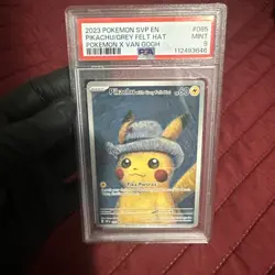 2023 POKEMON SVP EN PIKACHU/GREY FELT HAT POKEMON X VAN GOH 9 PSA MINT AUTHENTIC - Image 2