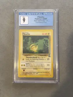 Pikachu 27 Black Star Promo WOTC Pokemon Card TCG CGC 9 (OLD LABEL) “bumblebee” - Image 1