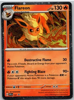 Flareon Cosmos Holo 167 Holofoil Promo Scarlet & Violet Promo Pokemon NM - Image 1