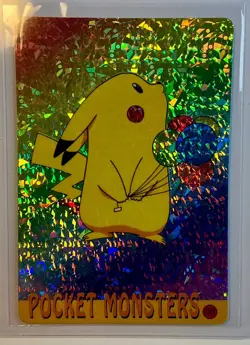PIKACHU BALLOONS Pokemon Prism Foil Sticker 1999 Holo Anime Vintage Rare NM - Image 1
