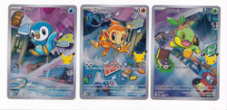 Pokemon 1st Partner Illustration Collections Gen 4 Turtwig Chimchar Piplup #3 - Image 1