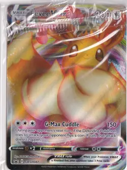 Eevee Vmax ~ Pokemon Black Star Promo ~ Full Art Holo Sealed #SWSH087 - Image 1