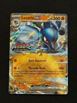 Pokemon Lucario ex (Prismatic Evolutions Stamp) 051/131 Holo - Image 1
