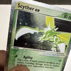 Scyther EX - SWIRL - Ruby & Sapphire 102/109 Holo Pokemon 2003 LP - Image 1