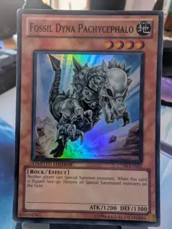 YuGiOh! Fossil Dyna Pachycephalo CT08-EN012 LP Super Rare - Image 1
