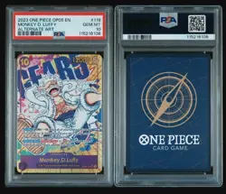 2023 ONE PIECE OP05 119 MONKEY D LUFFY GEAR 5 NIKA SEC ALT ART ENGLISH PSA 10 - Image 3