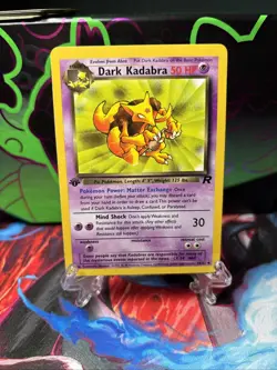 Pokemon Dark Kadabra 39/82 1st Edition Team Rocket Uncommon NM - Image 1