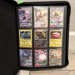 Vintage Pokemon Card Binder Lot Of 18 Cards, Full Art, Holos, Mega, Ex, and Gx - Image 1