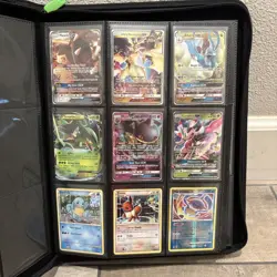 Vintage Pokemon Card Binder Lot Of 18 Cards, Full Art, Holos, Mega, Ex, and Gx - Image 2